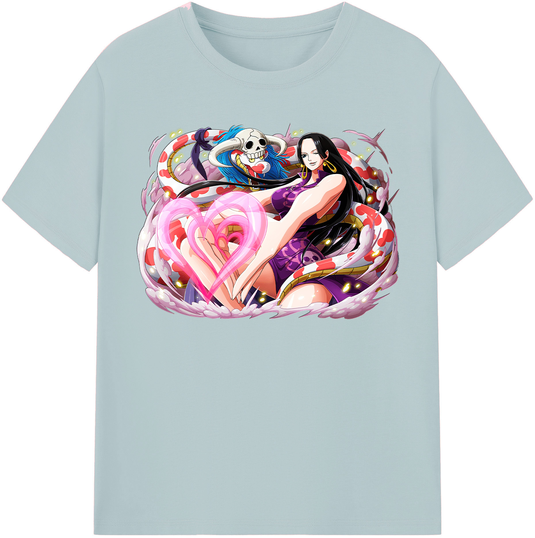 ワンピース ボア・ハンコック ONE PIECE Boa·Hancock 綿100％半袖Tシャツ（フロントプリント）